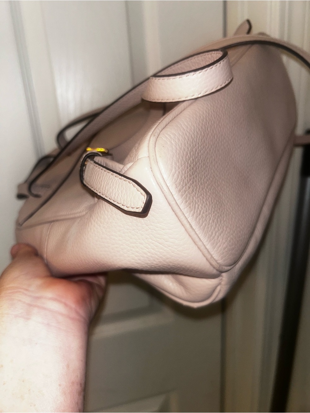Michael Kors Pebbled Leather Backpack - Blush Taupe - Picture 4 of 7